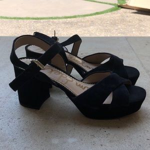 Sam Edelman Black Suede Heels